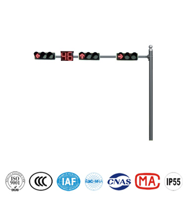 L型矩形橫臂信號燈杆